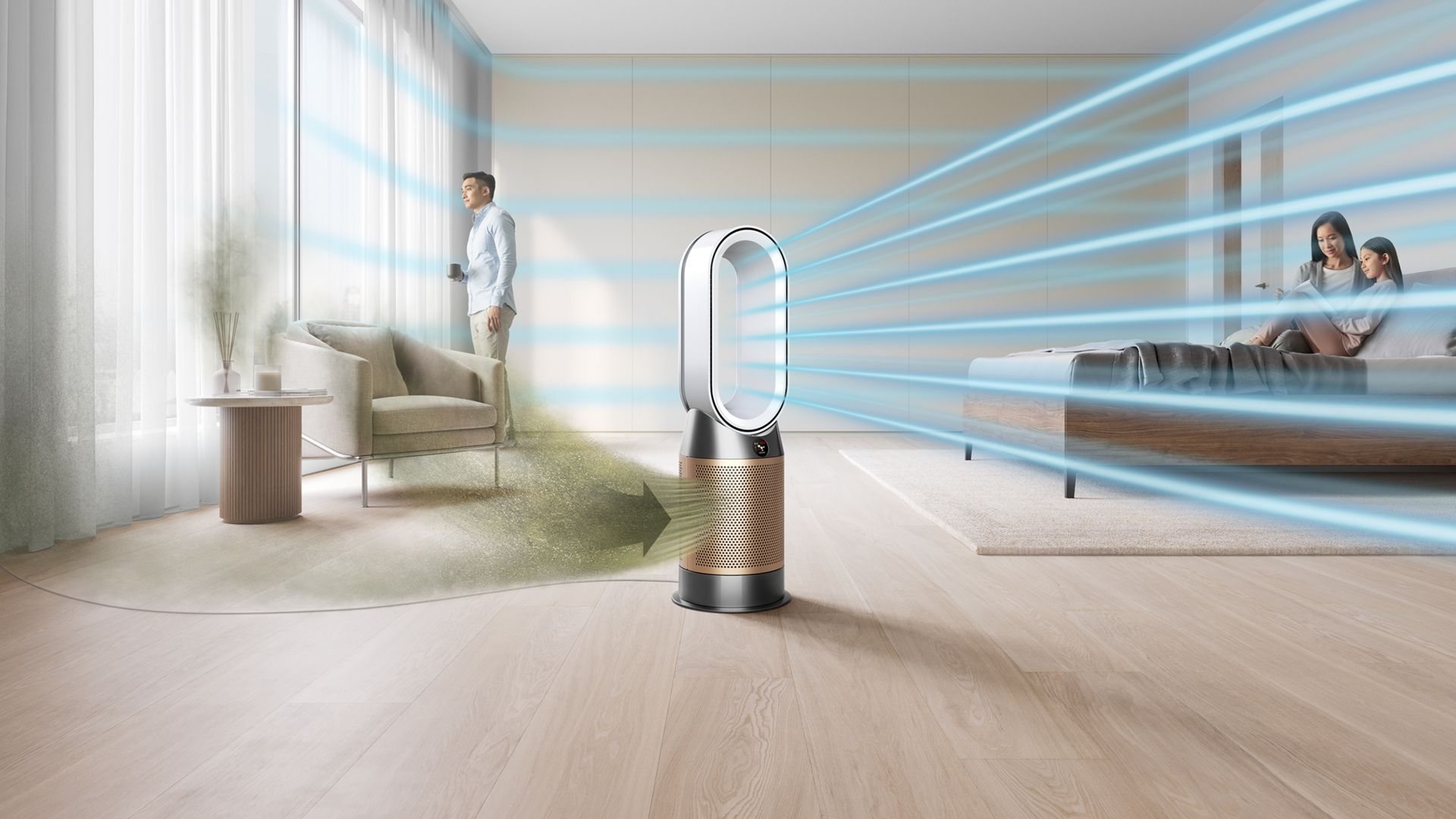 Purifier Hot+Cool Formaldehyde HP09(White/Gold) - Image 12