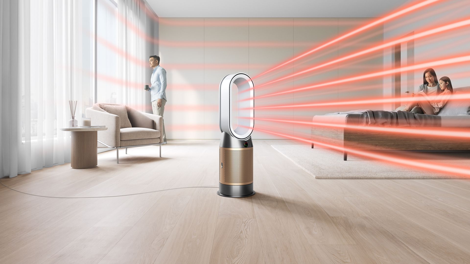 Purifier Hot+Cool Formaldehyde HP09(White/Gold) - Image 11
