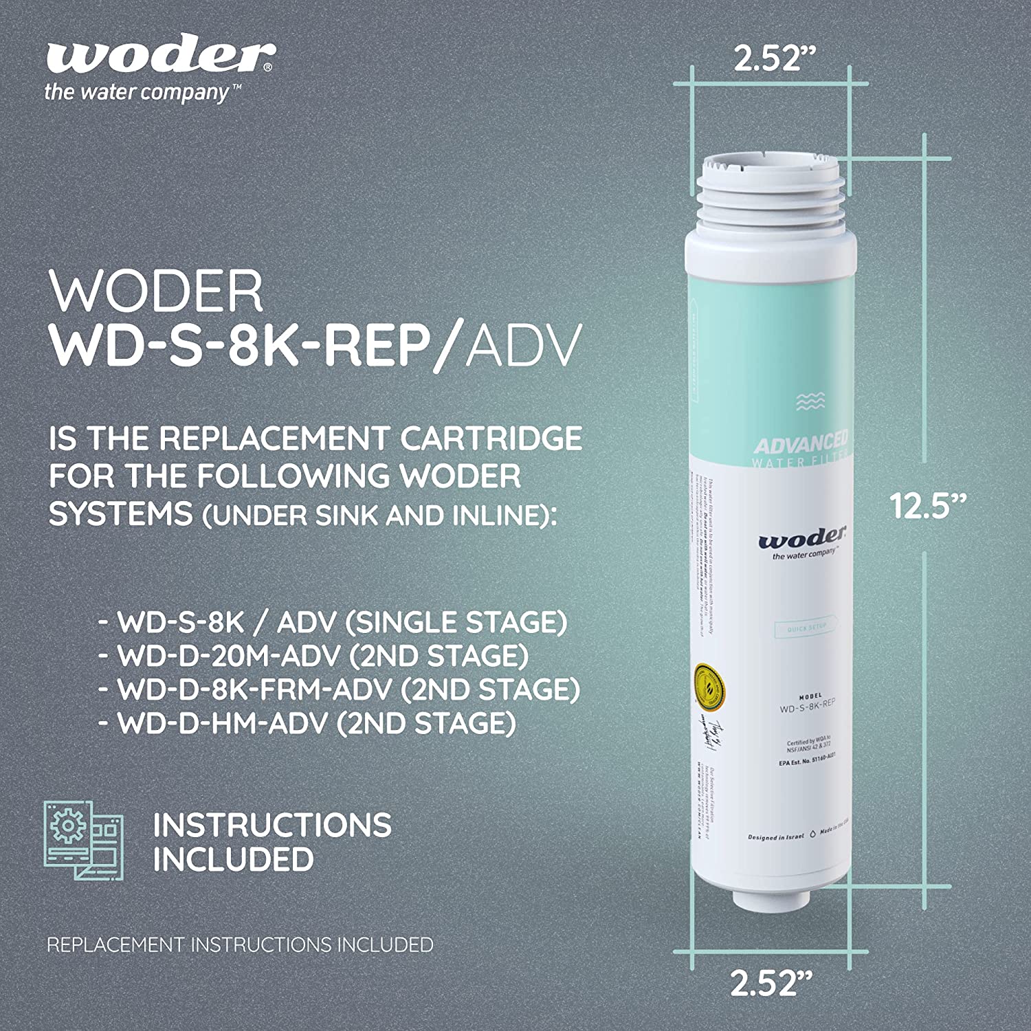 Woder Advanced Replacement Cartridge 8K (WD-S-8K) - Image 2