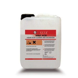 Acid rinse aid for glass washers