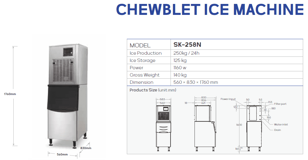 Snooker Chewblet Ice Machine SK-258N - Image 2