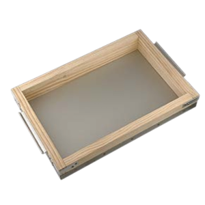 Honey Cake Mold – Bottom Section with Wooden Frame (Anodized) / SN1409