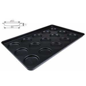 3.5" 15-Cavity Arched-Top Hamburger Bun Pan (1000 Series Non-stick) / SN1613