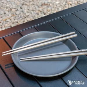 Lightweight Square Eco-friendly Pure Titanium Chopsticks / 105031 / 105032