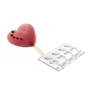4-Cavity Heart-Shaped Ice Cream Mold – Set of 2 / 25.313.87.0098