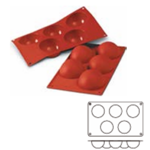 5-Cavity Hemispherical Mold / 30.001.00.0060