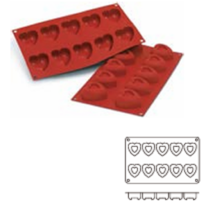 10-Cavity Hollow Heart-Shaped Mold / 30.088.00.0060