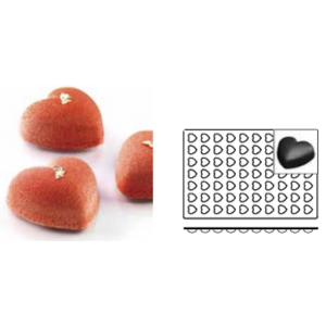 70-Cavity Heart-Shaped Mold / 70.432.20.0098