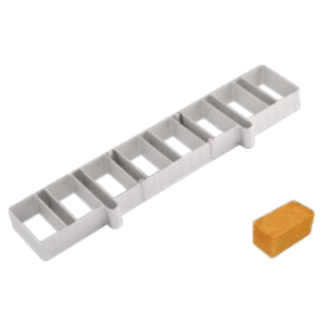 8-Cavity Rectangular Pineapple Cake Mold (Anodized) / SN9066