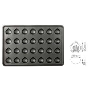 28-Cavity Chestnut Mold (800 Series Non-stick) / SN1646