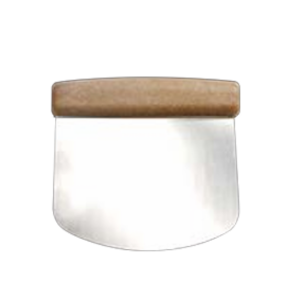 Stainless Steel Curved Scraper with Plant-Fiber Handle – Brushed Finish / SN4045