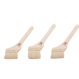 Wooden Handle Angled Wool Brush