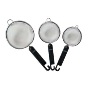 Stainless steel flour sifter with plastic handle