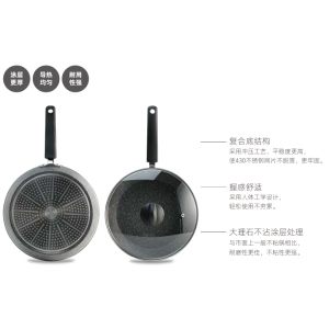 Composite Metal Pot with Lid (Marble Non-Stick) / SN4977