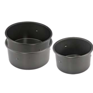 Fixed-Base Deep Cake Pan with Dimpled Surface (Hard-Anodized) / SN5143 6"