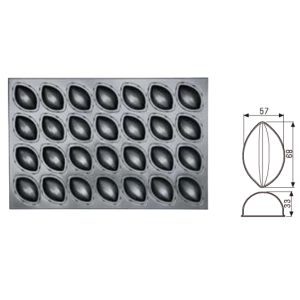 28-Cavity Lemon-Shaped Mold (800 Series Non-Stick) / SN9021