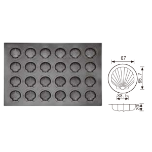 24-Cavity Deep Shell Mold (800 Series Non-stick) / SN9044