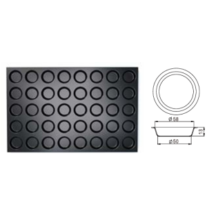 40-Cavity Round Mold (1000 Series Non-stick) / SN9057