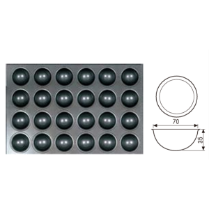 24-Cavity Shallow Semi-Sphere Mold (800 Series Non-Stick) / SN9102