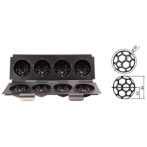 4-Cavity Football Mold (1000 Series Non-Stick) / SN9108