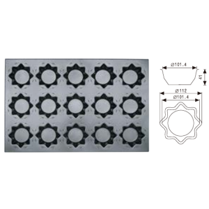 15-Cavity Star-Shaped Mold (1000 Series Non-Stick) / SN9427