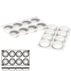 8-Cavity Spherical Ice Cream Mold / SN9717