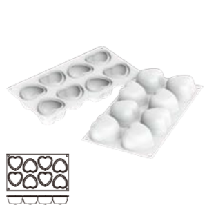 8-Cavity Heart-Shaped Mold / SN9736