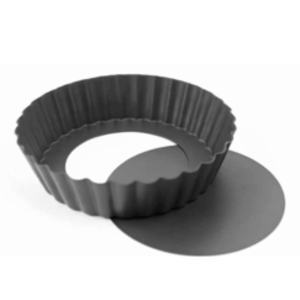 Deep Fluted Tart Pan with Removable Bottom (Hard-Anodized) / SN5564