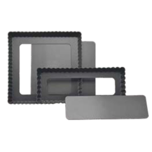 Loose-bottom fluted tart pan (hard-anodized)