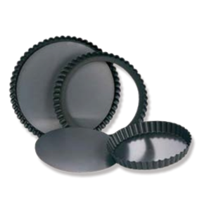 Loose-bottom fluted tart pan (hard-anodized)